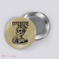 Expensive Difficult And Talks Back Mothers Day Skeleton Mom Button thumb 0