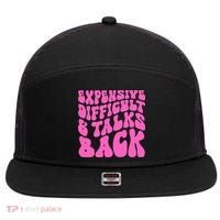 Expensive Difficult And Talks Back Retro 7 Panel Mesh Trucker Snapback Hat thumb 0