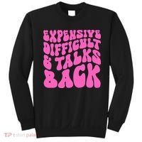 Expensive Difficult And Talks Back Retro Sweatshirt thumb 0