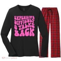 Expensive Difficult And Talks Back Retro Women's Long Sleeve Flannel Pajama Set  thumb 0