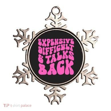 Expensive Difficult And Talks Back Retro Ornament