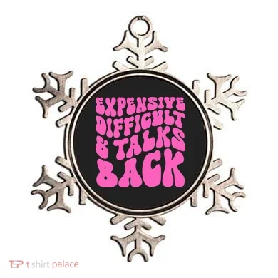 Expensive Difficult And Talks Back Retro Ornament