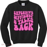 Expensive Difficult And Talks Back Retro Kids Sweatshirt thumb 0