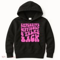 Expensive Difficult And Talks Back Retro Kids Hoodie thumb 0