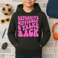 Expensive Difficult And Talks Back Retro Kids Hoodie thumb 2