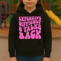 Expensive Difficult And Talks Back Retro Kids Hoodie thumb 3