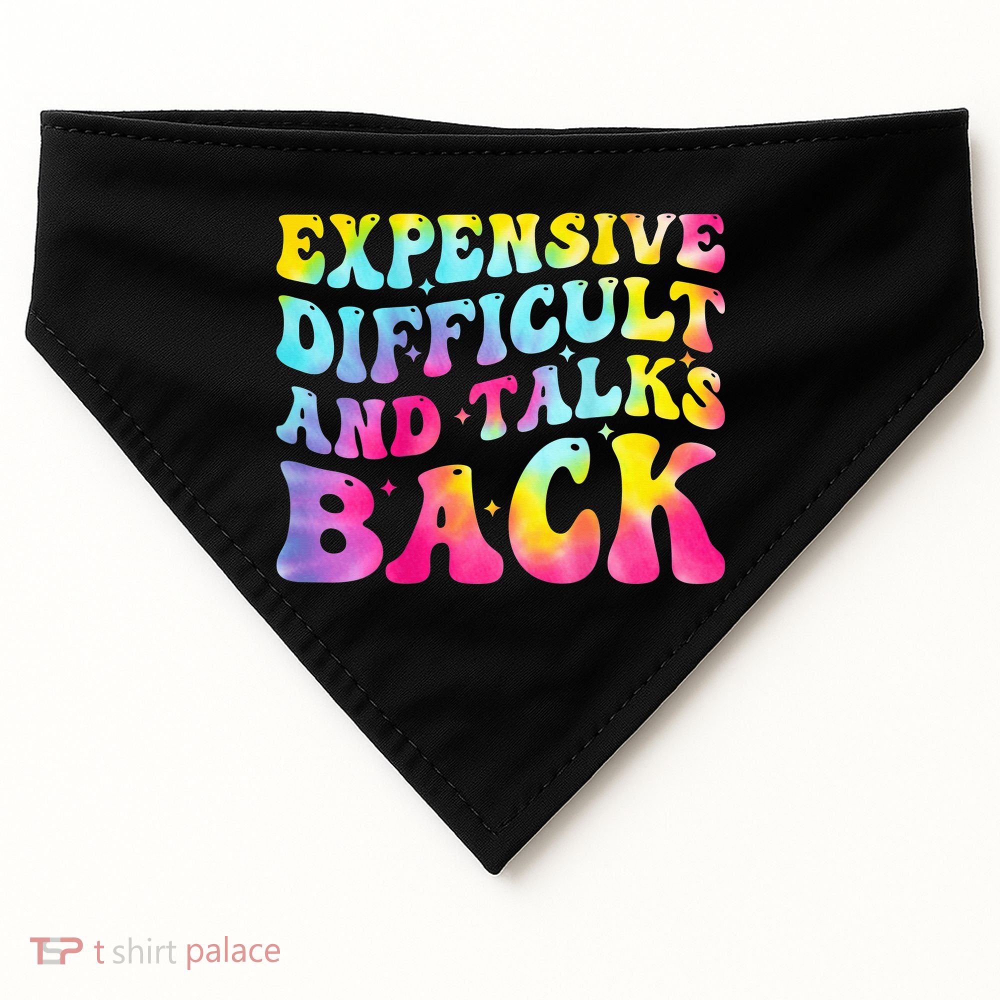 Expensive Difficult and Talks Back Groovy Mothers' Day USA-Made Doggie Bandana