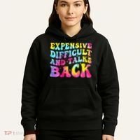 Expensive Difficult and Talks Back Groovy Mothers' Day Hoodie thumb 5