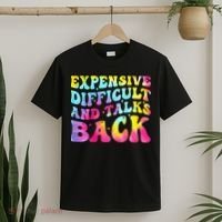 Expensive Difficult and Talks Back Groovy Mothers' Day T-Shirt thumb 2