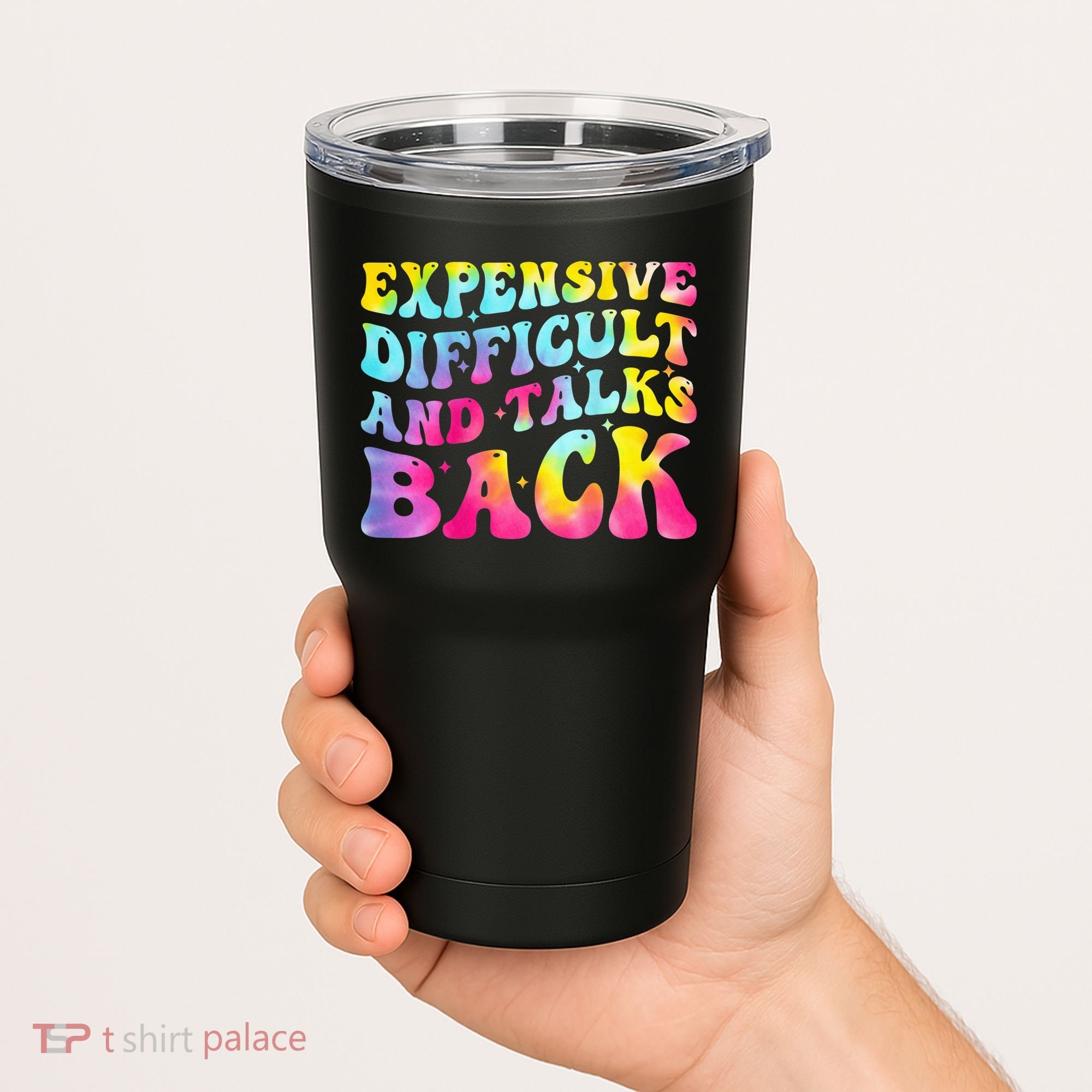 Expensive Difficult and Talks Back Groovy Mothers' Day Tumbler