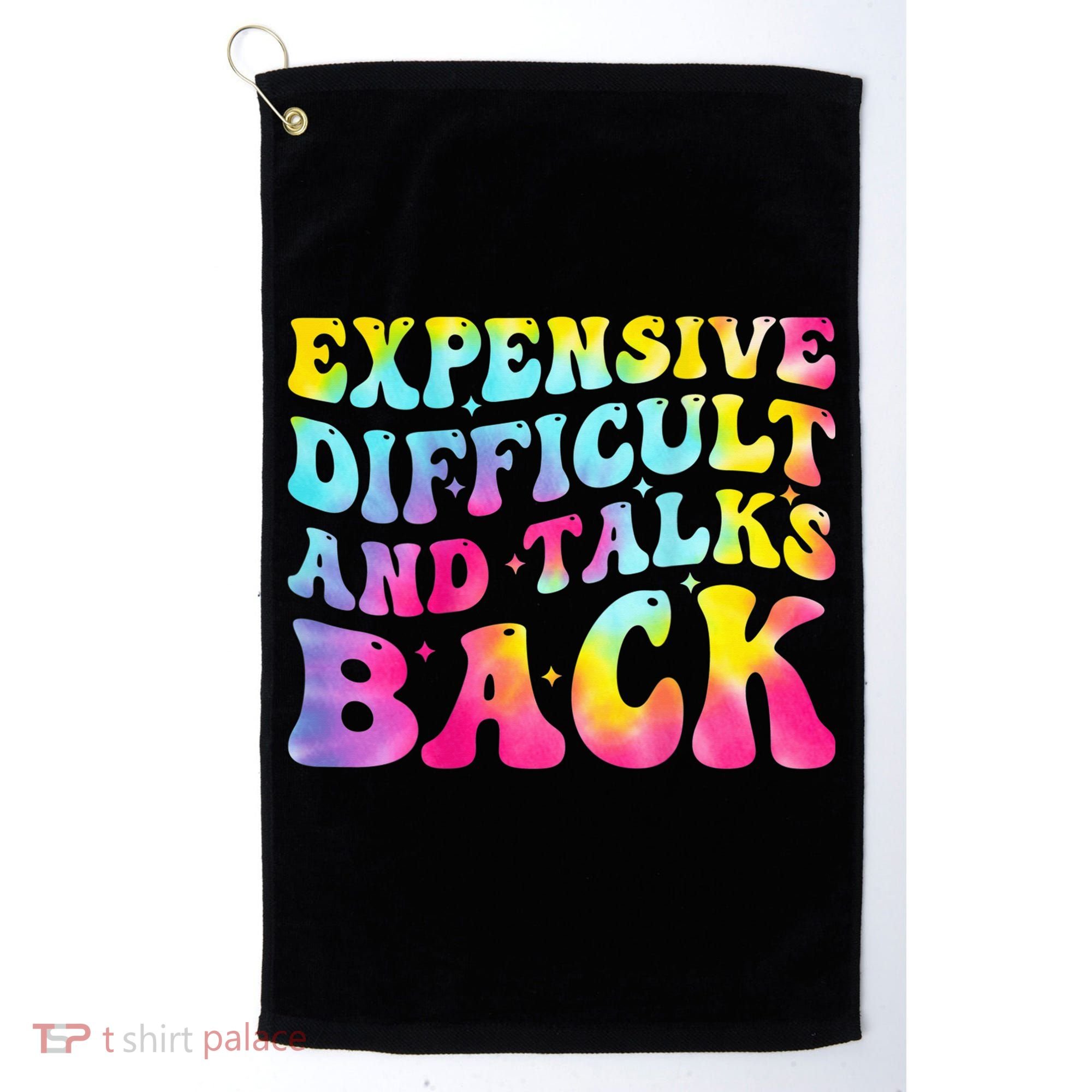 Expensive Difficult and Talks Back Groovy Mothers' Day Golf Towel