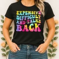 Expensive Difficult and Talks Back Groovy Mothers' Day Women's T-Shirt thumb 2