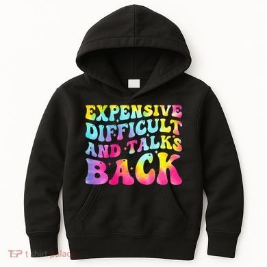 Expensive Difficult and Talks Back Groovy Mothers' Day Kids Hoodie