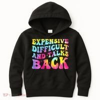 Expensive Difficult and Talks Back Groovy Mothers' Day Kids Hoodie thumb 0