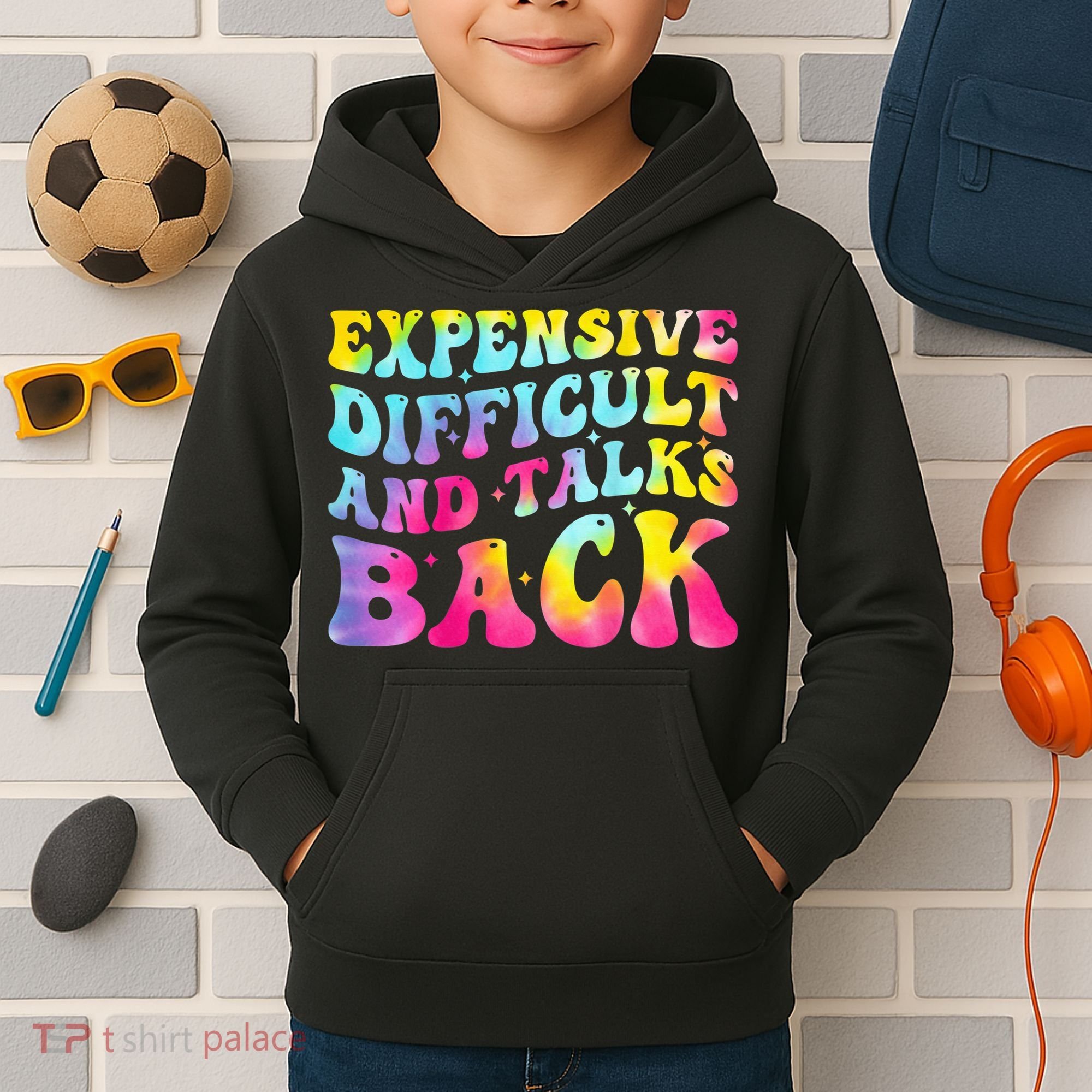 Expensive Difficult and Talks Back Groovy Mothers' Day Kids Hoodie
