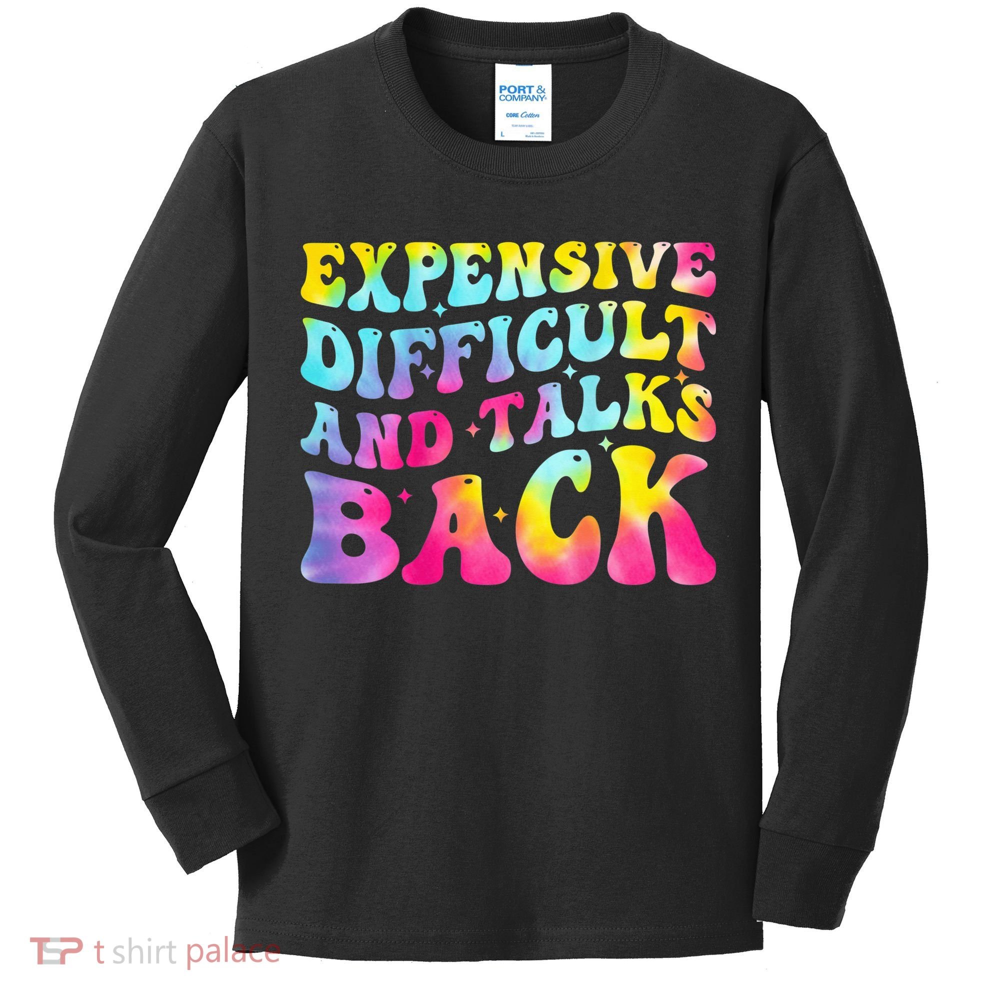 Expensive Difficult and Talks Back Groovy Mothers' Day Kids Long Sleeve Shirt