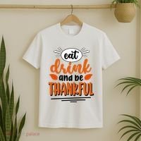 Eat Drink And Be Thankful Thanksgiving T-Shirt thumb 2