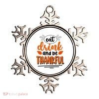 Eat Drink And Be Thankful Thanksgiving Ornament thumb 0