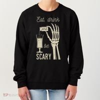 Eat Drink And Be Scary Halloween Party Design Women's Sweatshirt thumb 0
