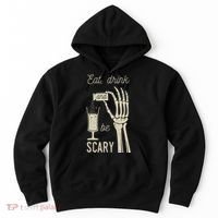 Eat Drink And Be Scary Halloween Party Design Hoodie thumb 0