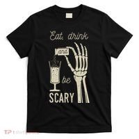 Eat Drink And Be Scary Halloween Party Design T-Shirt thumb 0