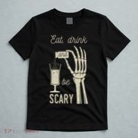 Eat Drink And Be Scary Halloween Party Design T-Shirt thumb 5