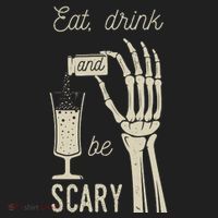 Eat Drink And Be Scary Halloween Party Design Beanie thumb 2
