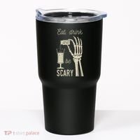 Eat Drink And Be Scary Halloween Party Design Tumbler thumb 0