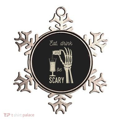 Eat Drink And Be Scary Halloween Party Design Ornament