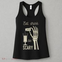 Eat Drink And Be Scary Halloween Party Design Women's Tank Top thumb 3