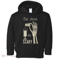Eat Drink And Be Scary Halloween Party Design Toddler Hoodie thumb 0