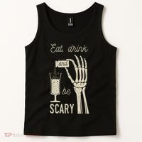 Eat Drink And Be Scary Halloween Party Design Tank Top thumb 2