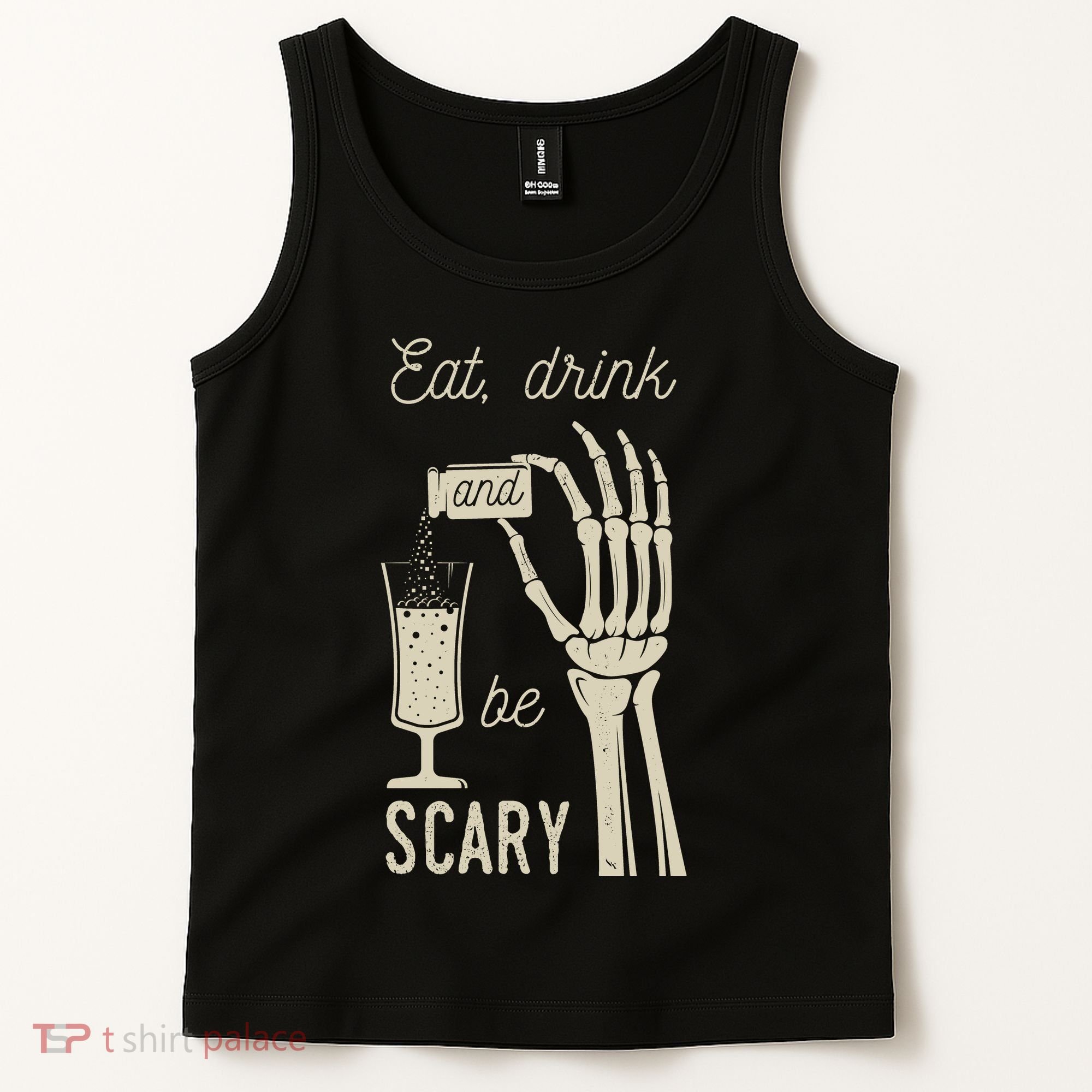 Eat Drink And Be Scary Halloween Party Design Tank Top