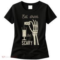 Eat Drink And Be Scary Halloween Party Design Women's T-Shirt thumb 0