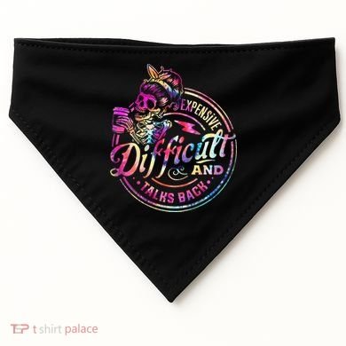 Expensive Difficult And Talks Back Mothers Day USA-Made Doggie Bandana
