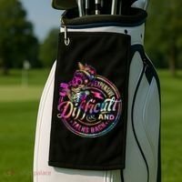 Expensive Difficult And Talks Back Mothers Day Golf Towel thumb 2