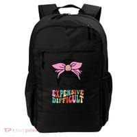 Expensive Difficult And Talks BacK Mother's Day Messy Bun Backpack thumb 0