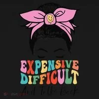 Expensive Difficult And Talks BacK Mother's Day Messy Bun Bucket Hat thumb 4