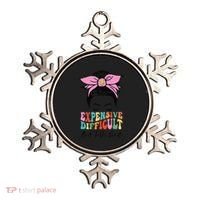 Expensive Difficult And Talks BacK Mother's Day Messy Bun Ornament thumb 0
