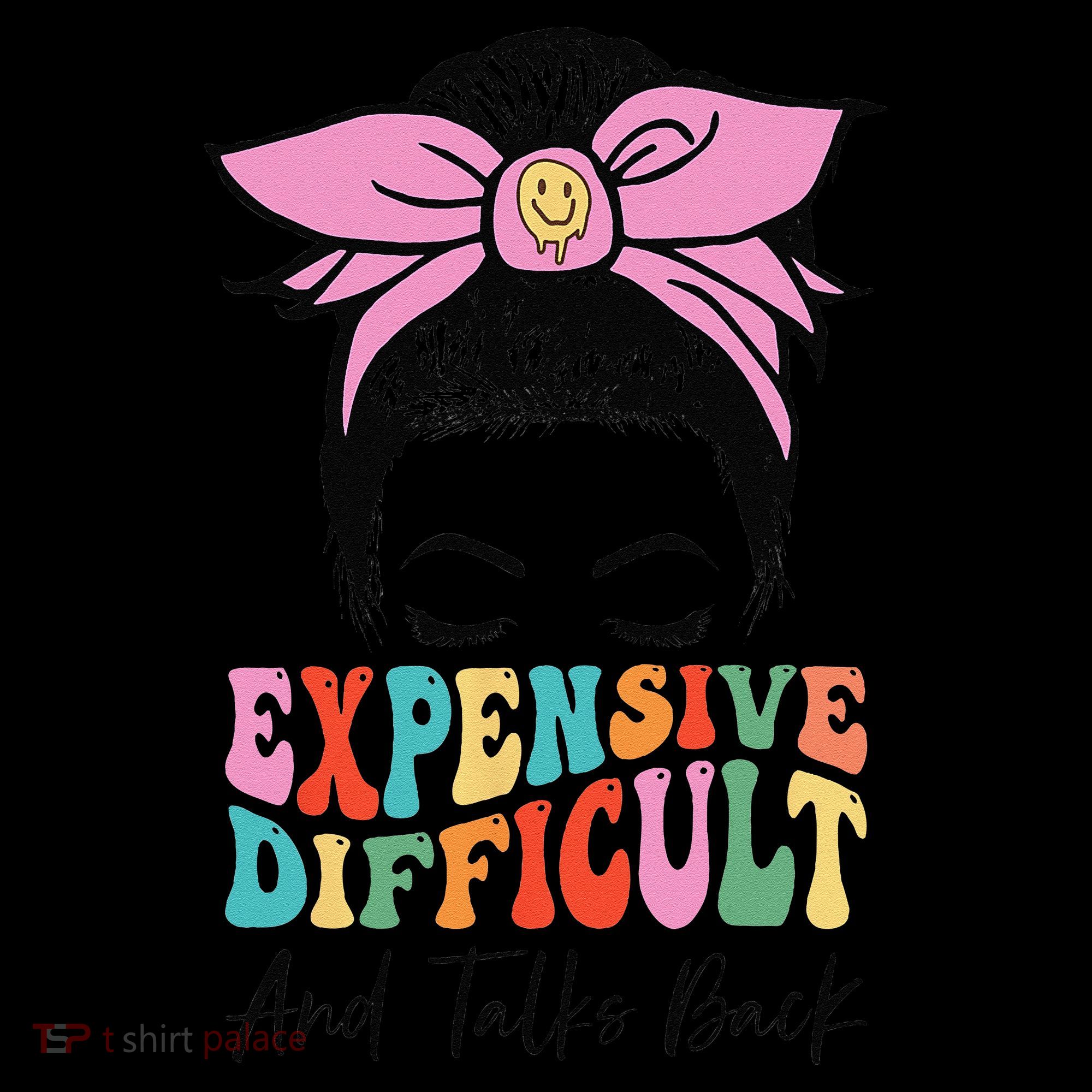 Expensive Difficult And Talks BacK Mother's Day Messy Bun Tank Top