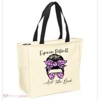 Expensive Difficult And Talks Back Messy Bun Leopard Pattern Tote Bag thumb 2
