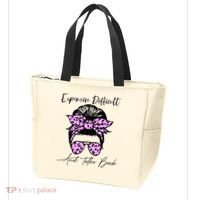 Expensive Difficult And Talks Back Messy Bun Leopard Pattern Tote Bag thumb 3