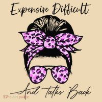 Expensive Difficult And Talks Back Messy Bun Leopard Pattern Tote Bag thumb 4