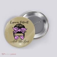 Expensive Difficult And Talks Back Messy Bun Leopard Pattern Button thumb 0