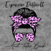 Expensive Difficult And Talks Back Messy Bun Leopard Pattern Toddler Hoodie thumb 2