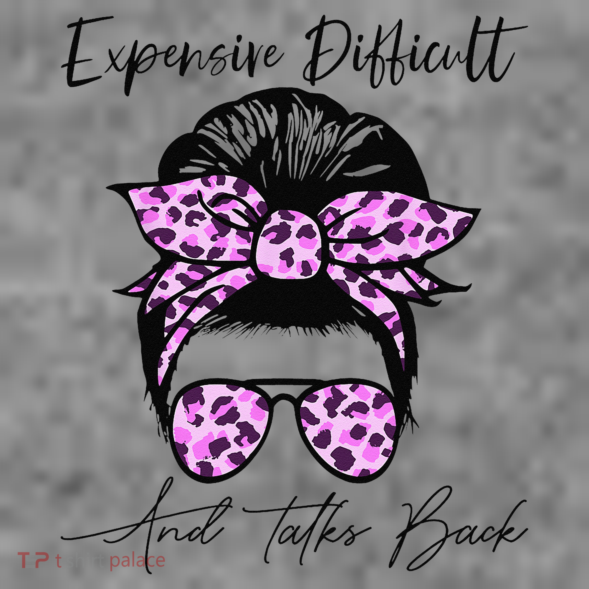 Expensive Difficult And Talks Back Messy Bun Leopard Pattern Toddler Hoodie