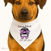 Expensive Difficult And Talks Back Messy Bun Leopard Pattern USA-Made Doggie Bandana thumb 1