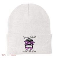 Expensive Difficult And Talks Back Messy Bun Leopard Pattern Beanie thumb 0