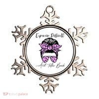 Expensive Difficult And Talks Back Messy Bun Leopard Pattern Ornament thumb 0