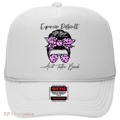Expensive Difficult And Talks Back Messy Bun Leopard Pattern Hat